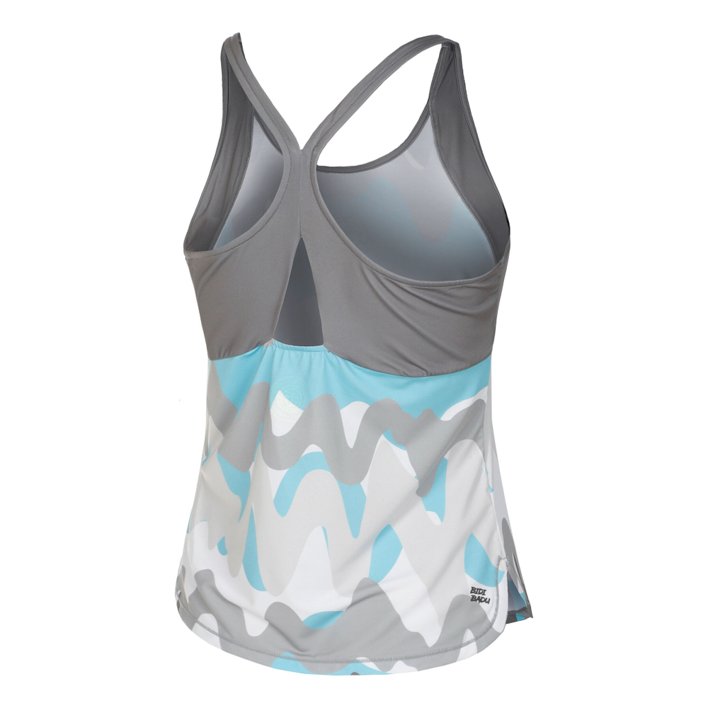Женская теннисная майка BIDI BADU Good Vibes Tank Top Women - Grey, Blue