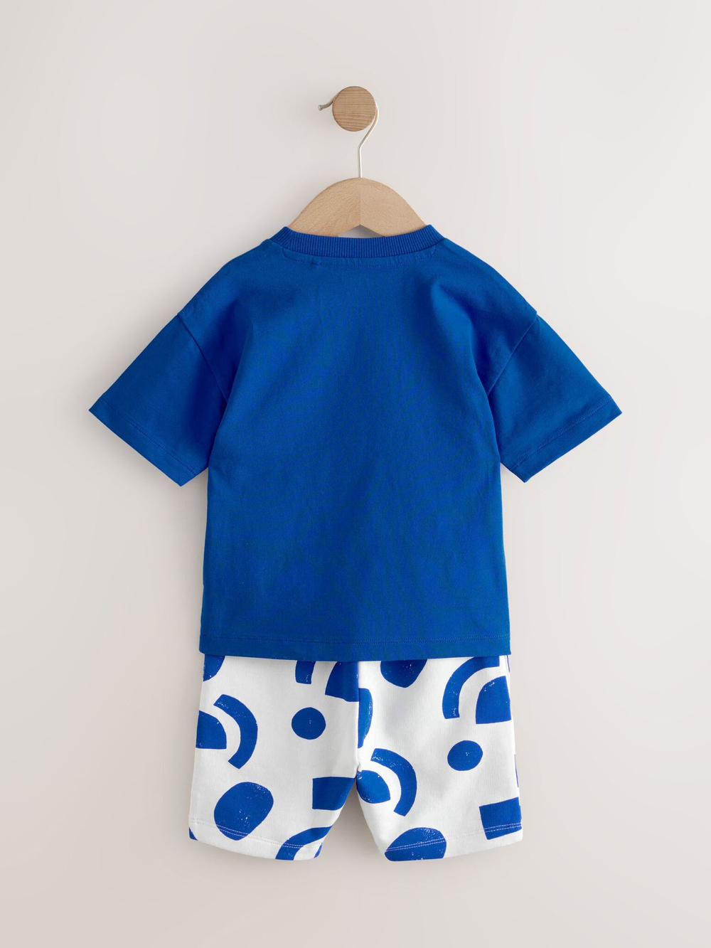 Футболка и шорты в комплекте для мальчика Next AG8-732, Синий, Белый