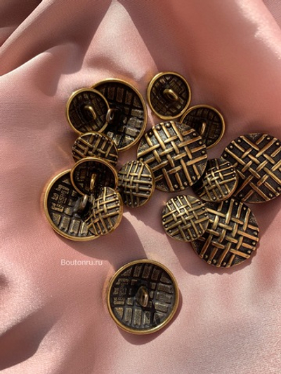 Пуговицы бронзовые в сетку