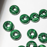 Каменный бублик, 14мм, малахит (имитация)