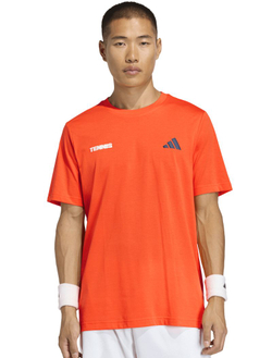 Мужская теннисная футболка Adidas Hot Egg Graphic - pure orange