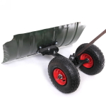 Движок для снега стальной на колесах 750*430мм регул. угол наклона ручки, регул. высота ручки, большие пневматические колеса,регул. угол отвала