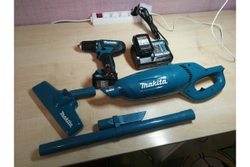 Набор инструментов Makita CXT: дрель-шуруповерт DF333DZ + пылесос CL106FDZ + 2 аккумулятора BL1016 + з/у DC10WD CLX226X1