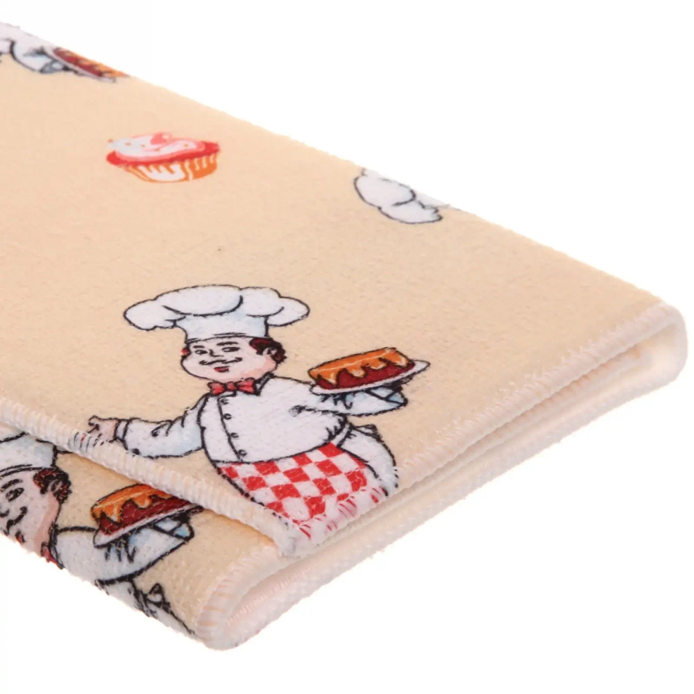 Коврик для сушки посуды 38*50см «Поваренок» бежевый