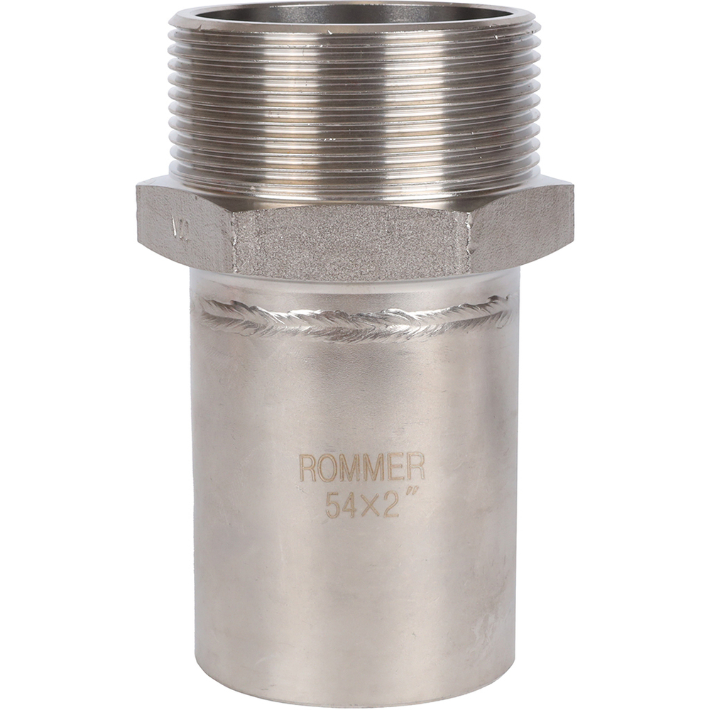 ROMMER Вставка с НР 54x2" из нержавеющей стали прессовой