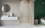 Душевая дверь Radaway Idea 8 Brushed Gold DWJ 110 L стекло прозрачное/профиль брашированное золото