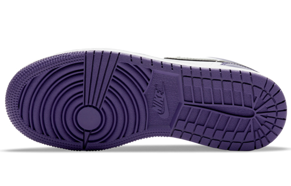 Jordan 1 Low Court Purple White GS