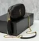 Мини-сумка Saint Laurent Lou из стеганой кожи Grain De Poudre с тиснением, чёрный