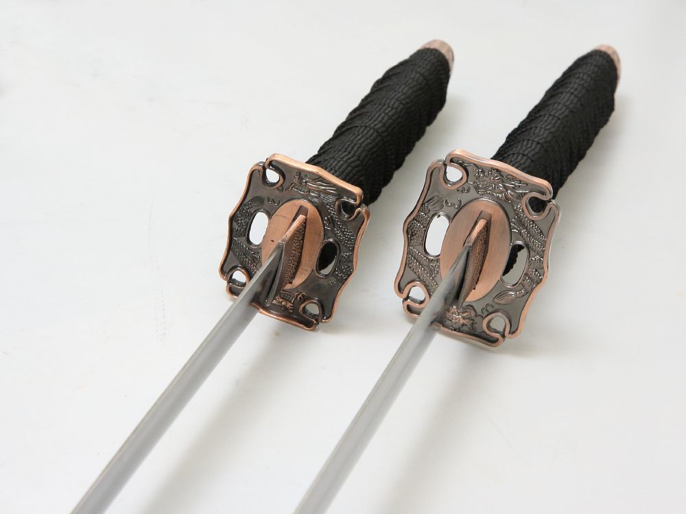 Armas Del Mundo Набор самурайских мечей, 2 шт. Ножны черные, цуба- медная