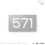 Номер на дверь 571, табличка на дверь для офиса, квартиры, кабинета, аудитории, склада, серая 120х70 мм, Айдентика Технолоджи