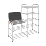 ПОДСТАВКА Д/ОБУВИ ЗМИ 5-ТИ ПОЛОЧ. 90СМ БЕЛ.СЕРЕБРО 360