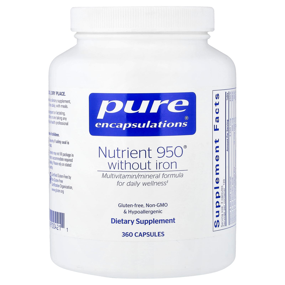 Pure Encapsulations, Nutrient 950® Without Iron, 360 Capsules