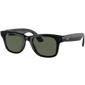 Умные очки Ray-Ban Meta Wayfarer RW4006 Shiny Black G15 Green