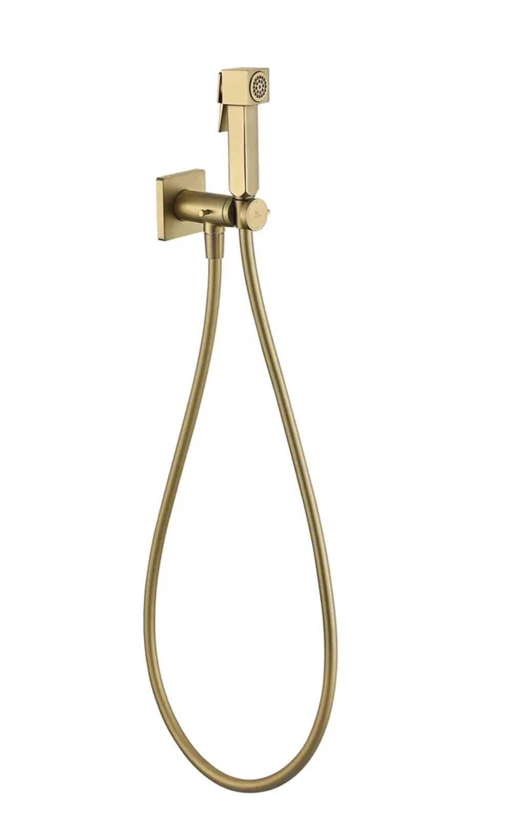 Смеситель Прогрессивный встраиваемый с гигиеническим душем Grocenberg GB005MG Матовое золото