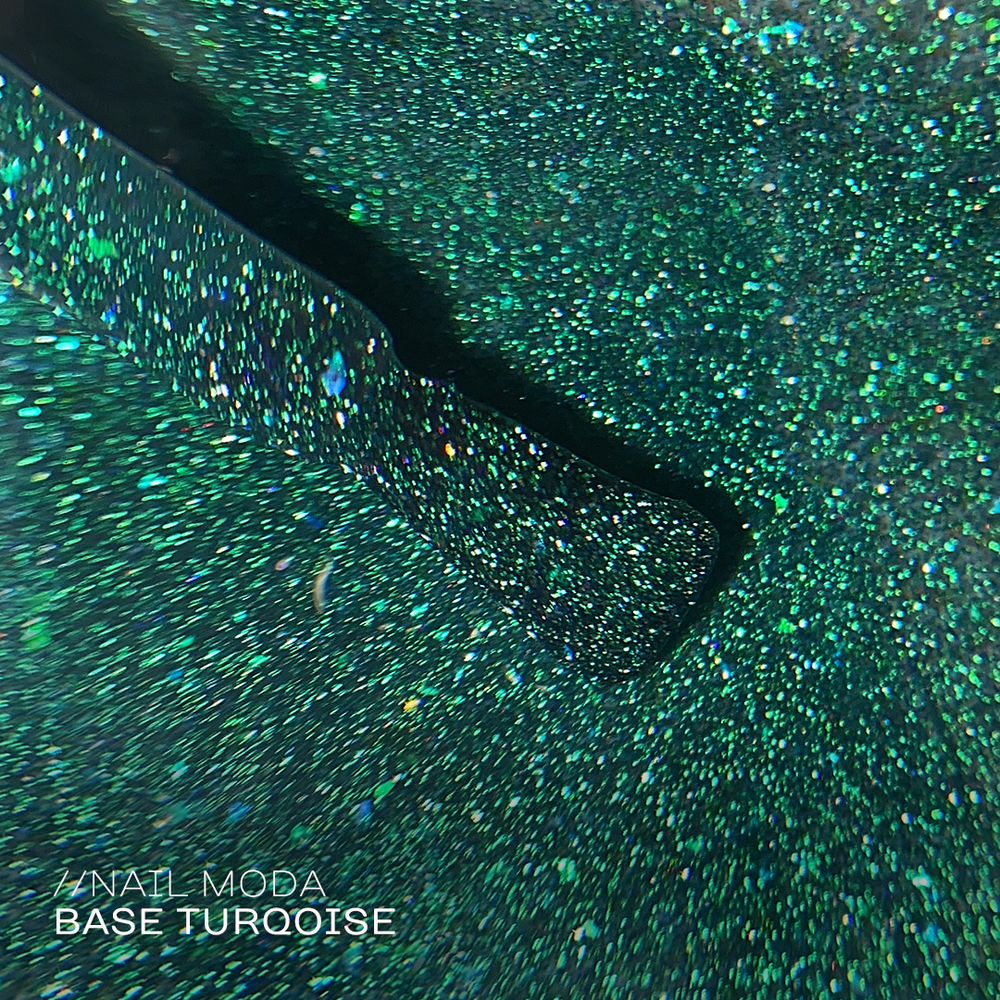 Nail Moda Base Turqoise - Светоотражающая база, 15мл