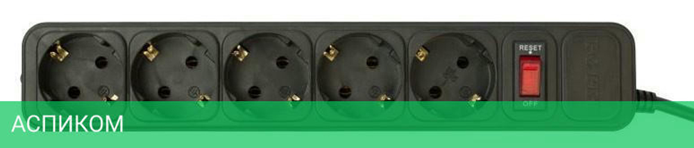 Сетевой фильтр PC Pet AP01006-3-BK черный
