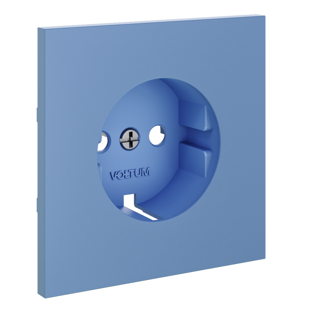 Накладка для розетки с заземлением, (деним) Voltum S70 VLS000615