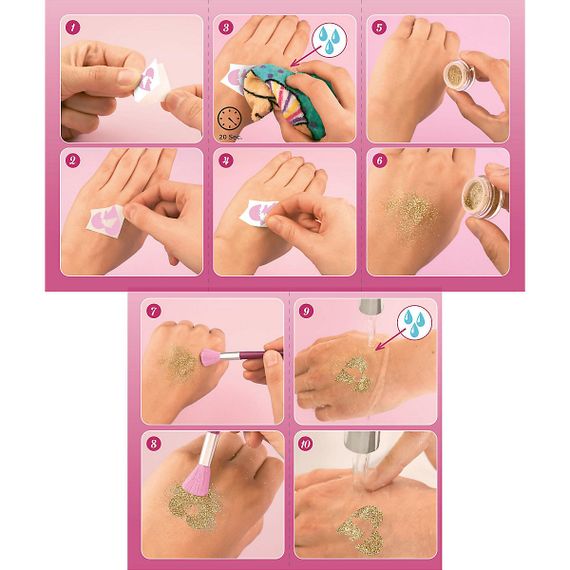 Miss Melody Glitter Tattoo Set