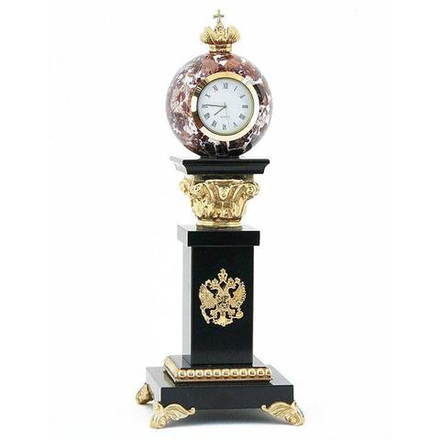 Настольные часы с шаром камень креноид 100х100х280 мм 2000 гр. R113125