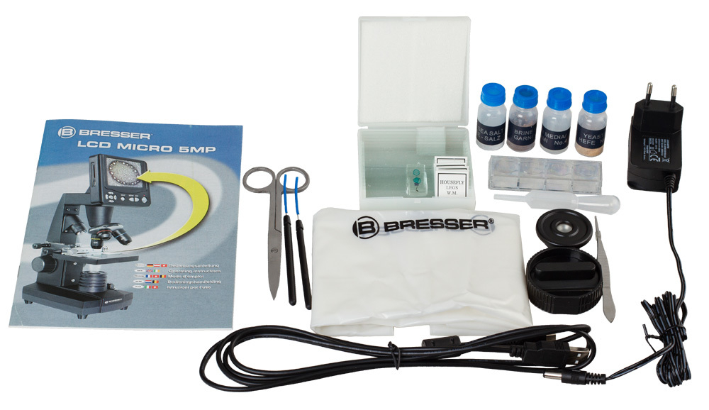 Микроскоп Bresser с LCD дисплеем 8,9 см. 3,5' 50x–2000x