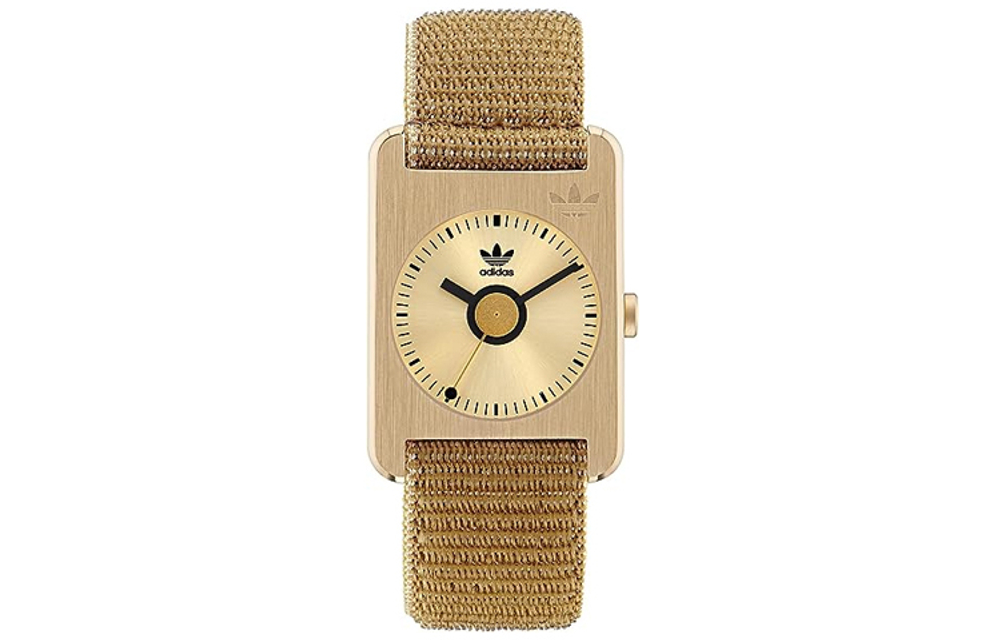Adidas Originals STREET Wrist Watch Quartz Movement Nylon Strap Gold Dial Women"s Watch 30m Water Resistant