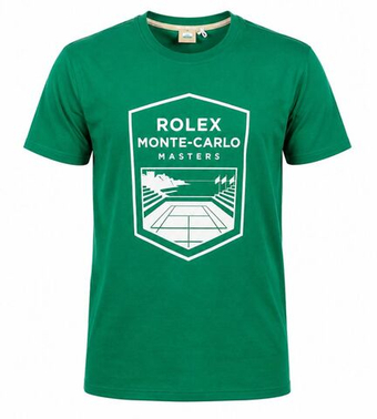 Мужская теннисная футболка Monte-Carlo Rolex Masters Patch & Print - green