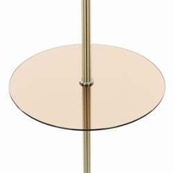 Citilux Вена CL402930T Торшер бронза со столиком и белым абажуром