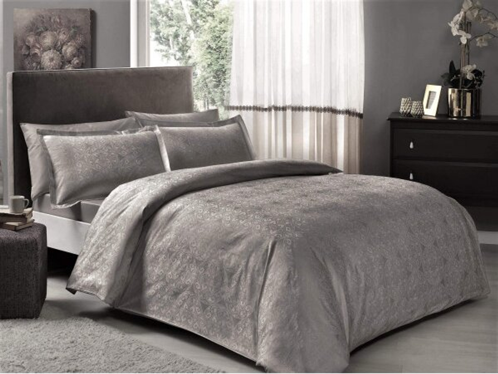 Комплект постельного белья ТАЧ Жаккард Сатин 2-спальный "NODUS" (цвета в ассортименте)