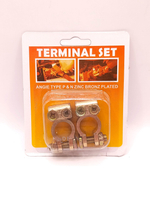 Клеммы аккумуляторные. Клеммы АКБ 2шт. (+) (-). Клемы АКБ крепление болт с гайкой