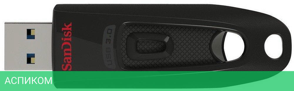 USB Flash-накопитель SanDisk Ultra USB 3.0 256GB Black (SDCZ48-256G-U46)