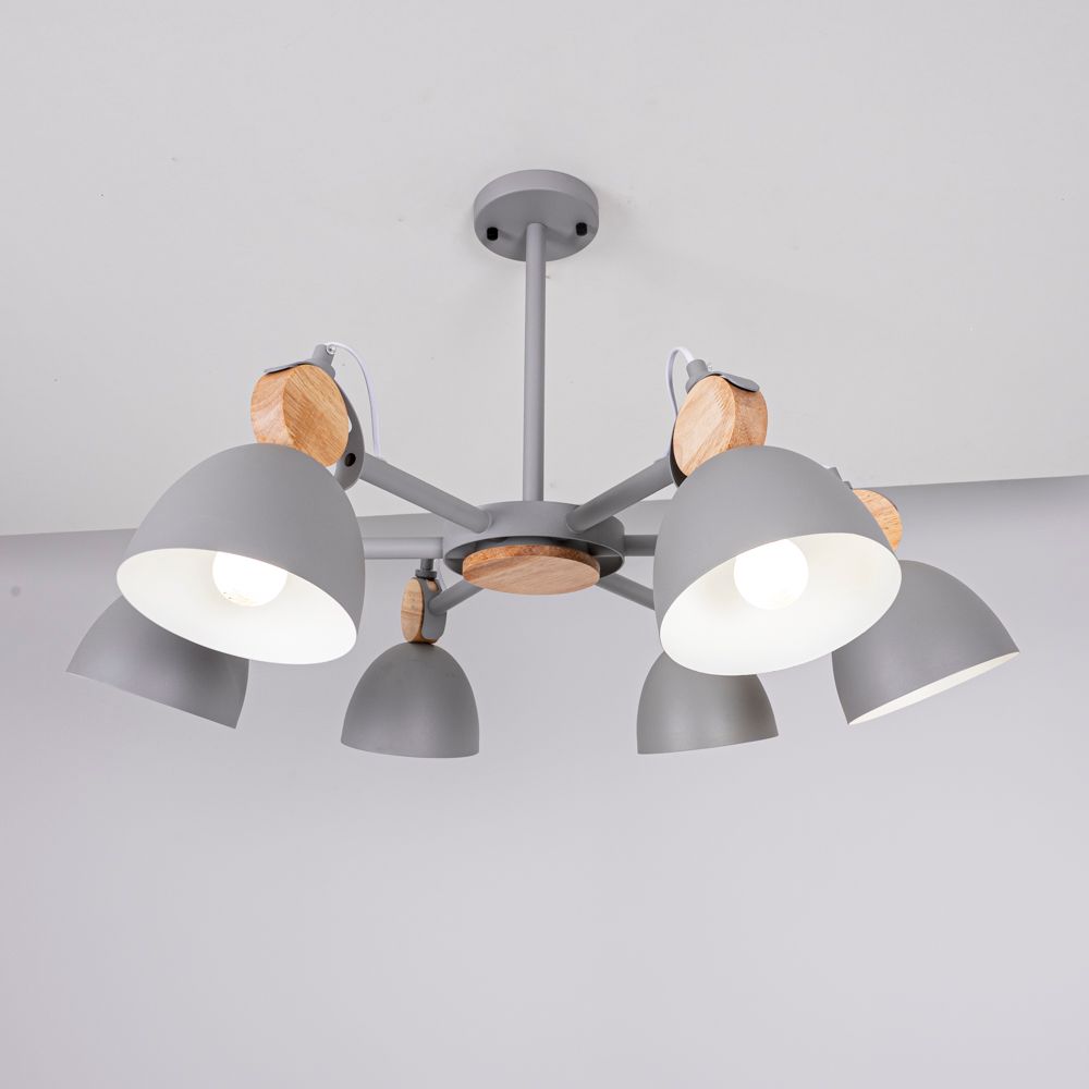 Люстра на штанге ROLLA 6 Gray