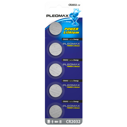 Батарейки Pleomax CR2032-5BL Lithium