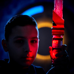 Hasbro STAR WARS - Электронный меч световой Power Crystal Lightsaber с кристаллами G0727
