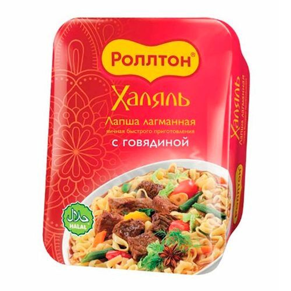 Лапша Роллтон Халяль лагманная с говядиной 90 гр