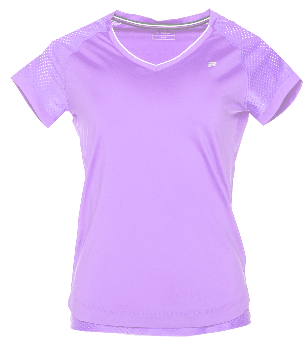 Женская футболка теннисная Fila T-Shirt Johanna W - поясtel lilac