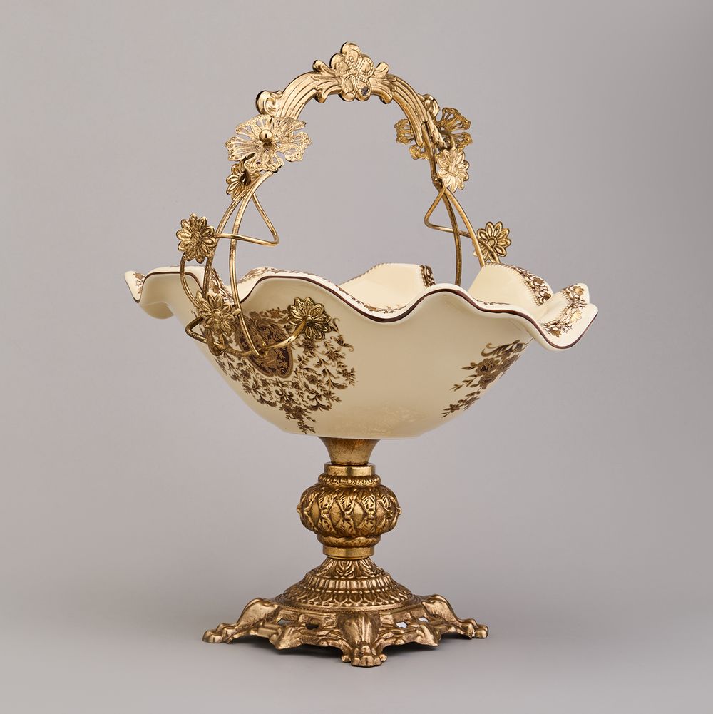 БЛЮДО НА НОЖКЕ 32*24*34 СМ