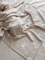 Вязаный плед Гуси