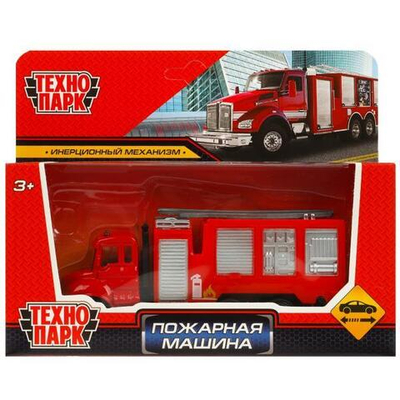 Модель ин. мет. "Пожарная машина" 13см. в коробка (Технопарк)