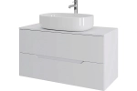 Тумба с раковиной Orange Line 100 Li-100TuwMDF+B04-600W белый