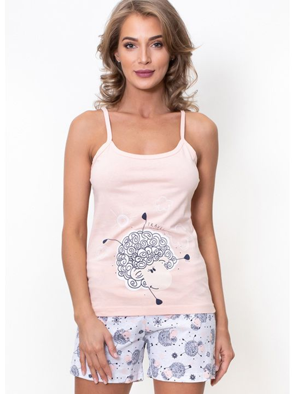 Оригинальный комплект с принтованными шортиками (Размер: XL) (Цвет: светло-серый)