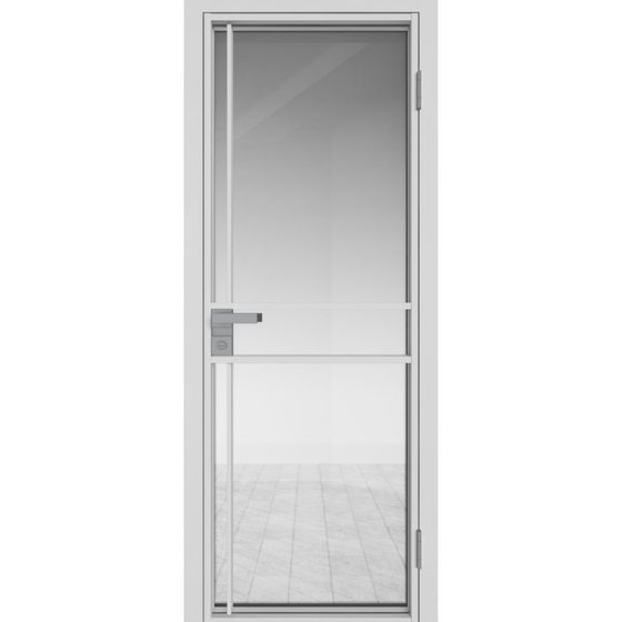 Алюминиевая дверь 9AG вайт остеклённая