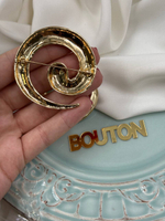 Брошь золотистая "Спираль"