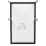 Придиванный столик Loft 50x30см, белый мрамор, чёрные ножки