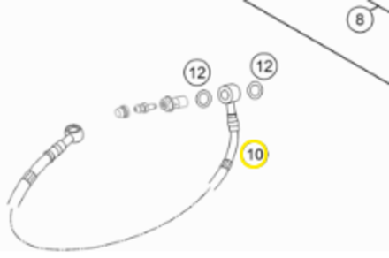 Тормозной шланг задний KTM SX-125/250/350/450F,Husqvarna,GAS GAS