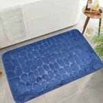 Коврик для ванной Камни 50*80см (голубой)