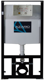 Комплект подвесной безободковый унитаз Azario Teramo AZ-8010-1000+AZ-0052 с микролифтом + система инсталляции без кнопки смыва