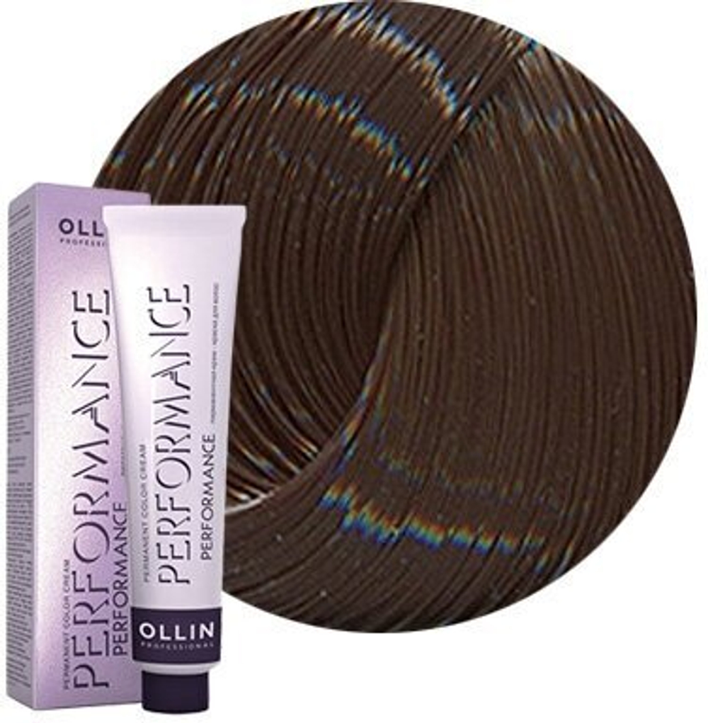 OLLIN PERFORMANCE 4/1 шатен пепельный 60мл Перманентная крем-краска для волос