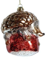 Елочное украшение Ежик 10 см, пластик