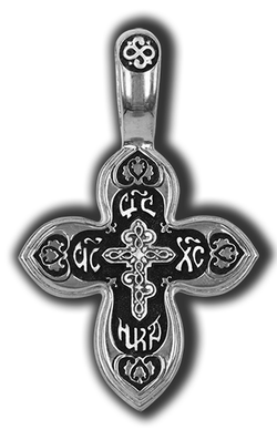 Восьмиконечный крест из серебра.