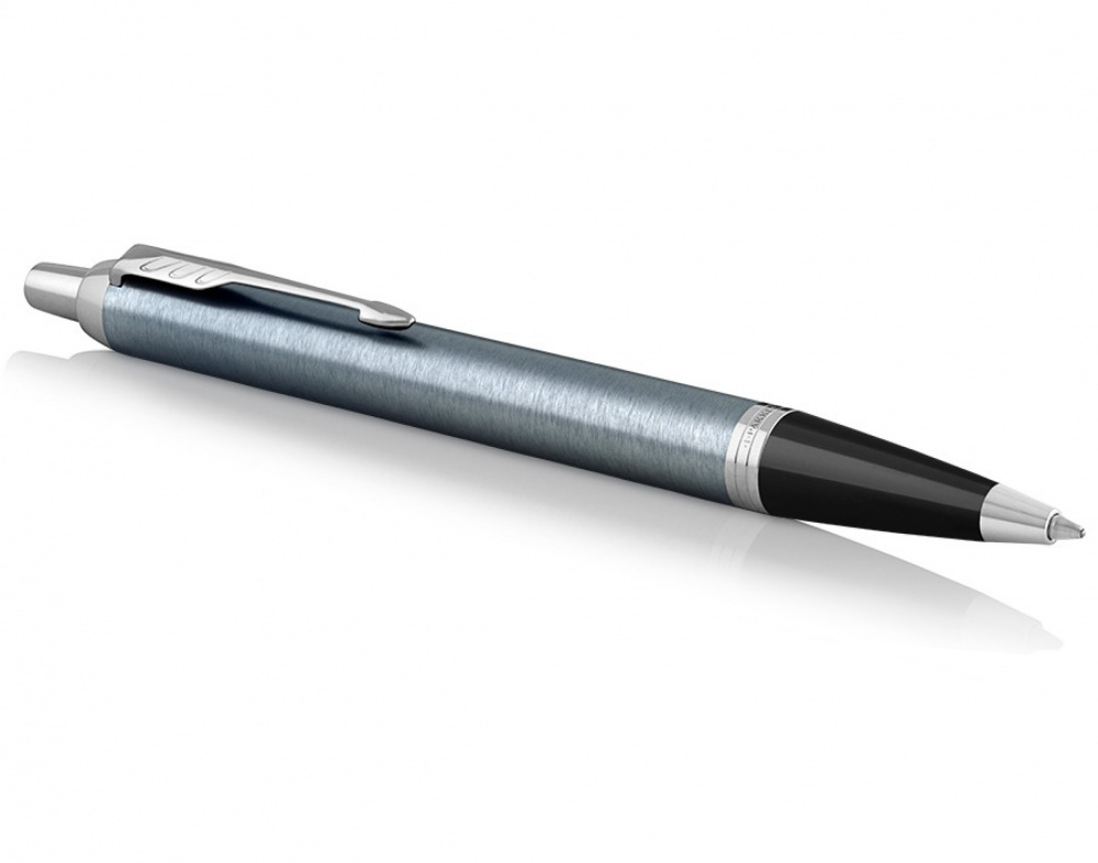 Шариковая ручка Parker IM Metal Light Blue Grey CT стержень: M, цвет чернил: blue, в подарочной упаковке.
